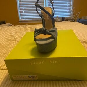 Gianni Bini Denim Blue Platform Heels